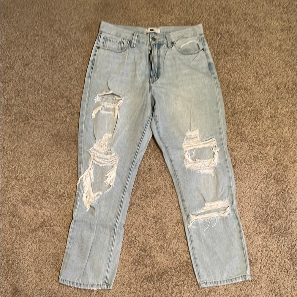 Distressed Light Blue Jeans